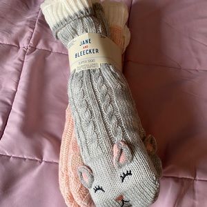 Giant Fuzzy Slipper Socks with Mice